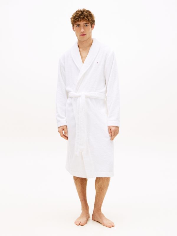 TH Original Shawl Collar Towelling Robe — White