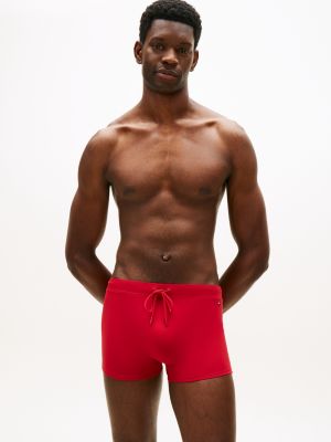 short de bain essential à drapeau red pour hommes tommy hilfiger