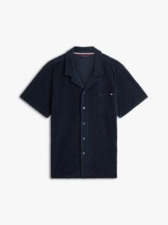 Essential Terry Jacquard Short Sleeve Shirt — Blue 5