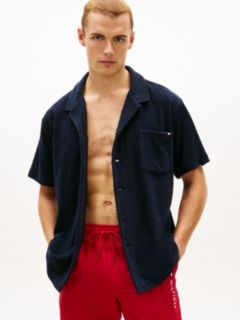 Essential Terry Jacquard Short Sleeve Shirt — Blue 1
