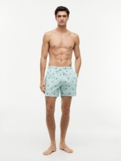 Ithaca Embroidery Mid Length Swim Shorts — Green 2