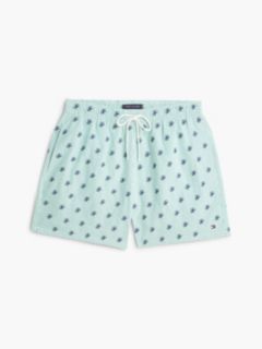 Ithaca Embroidery Mid Length Swim Shorts — Green 5