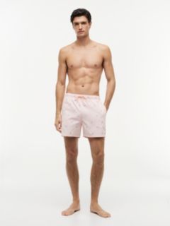 Ithaca Embroidery Mid Length Swim Shorts — Pink 2
