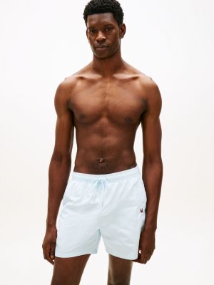 blue original logo mid length swim shorts for men tommy hilfiger