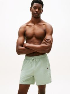 Original Logo Mid Length Swim Shorts — Grey 1