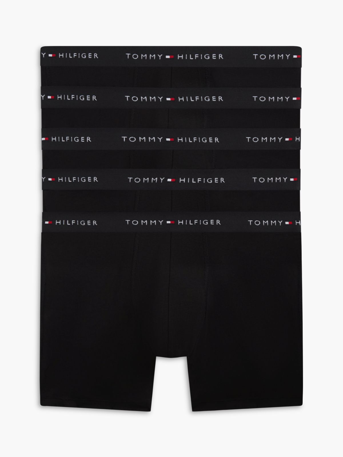 5-Pack Signature Logo Waistband Boxer Briefs — Black