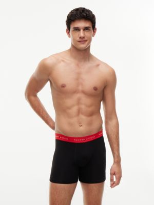 red 5-pack signature logo waistband boxer briefs for men tommy hilfiger