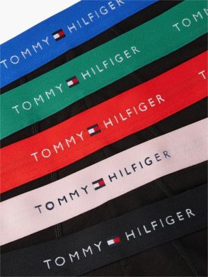 red 5-pack signature logo waistband boxer briefs for men tommy hilfiger