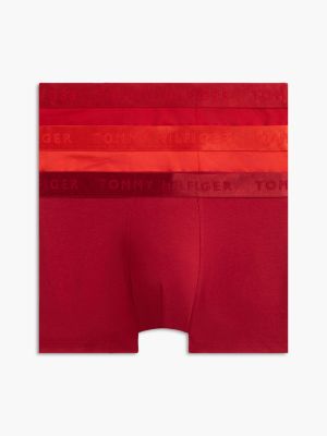 3 pack boxer aderenti con logo tono su tono beige da uomini tommy hilfiger