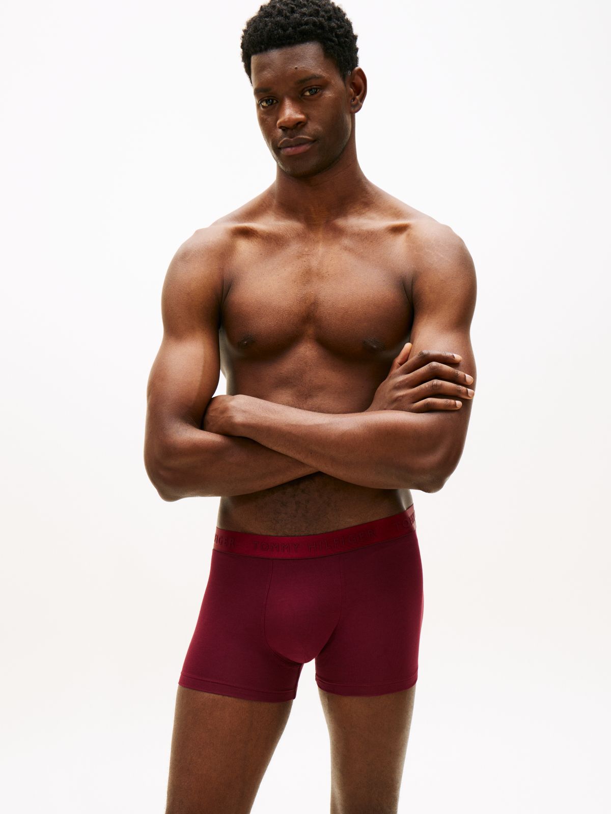 3-Pack Everyday Luxe Tonal Logo Trunks — Black