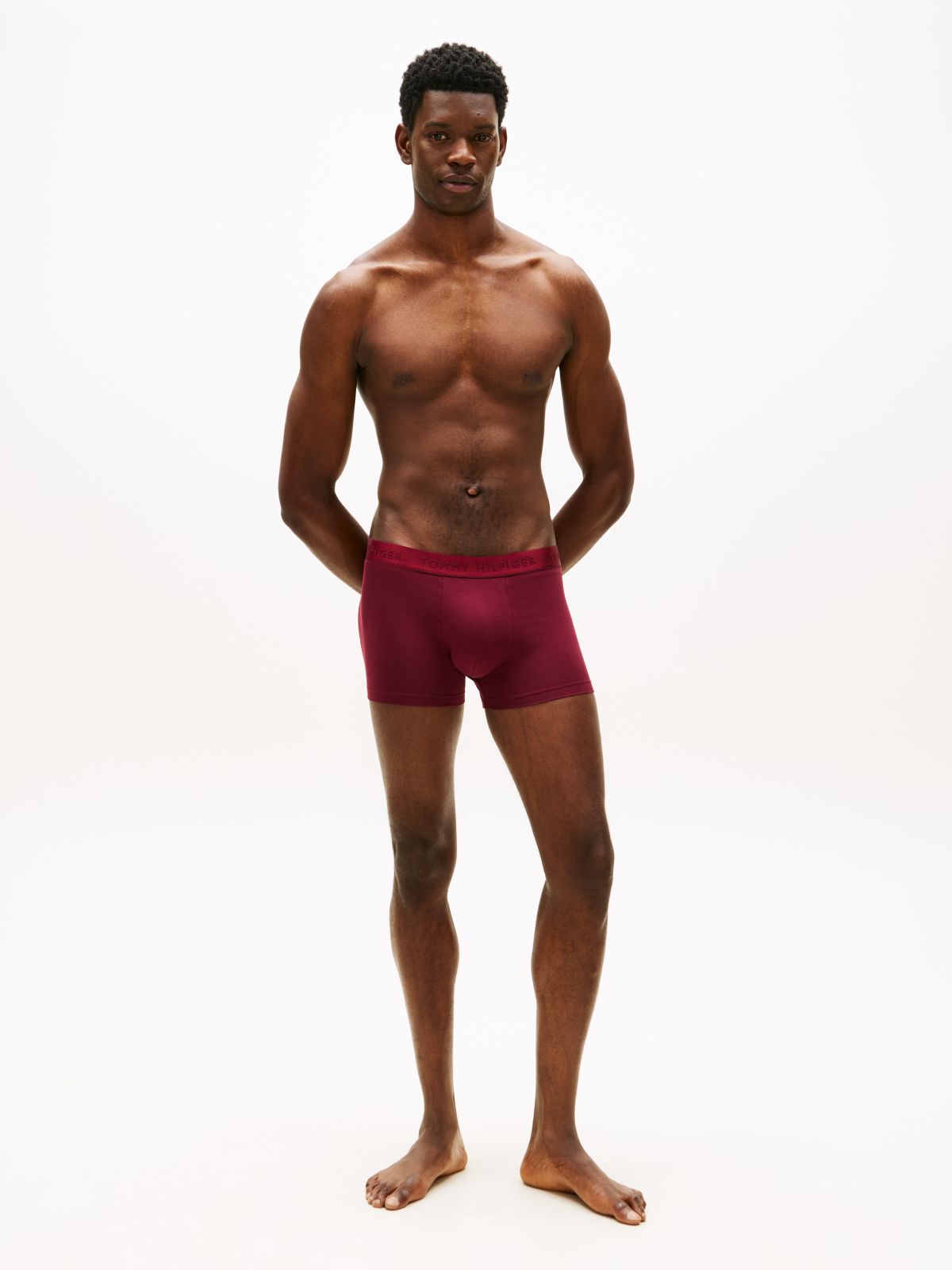 3-Pack Everyday Luxe Tonal Logo Trunks — Black
