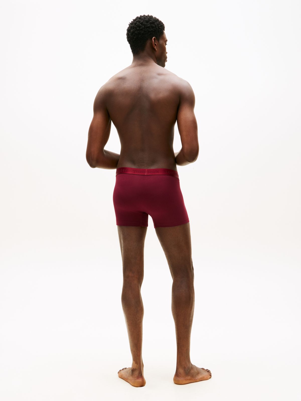 3-Pack Everyday Luxe Tonal Logo Trunks — Black
