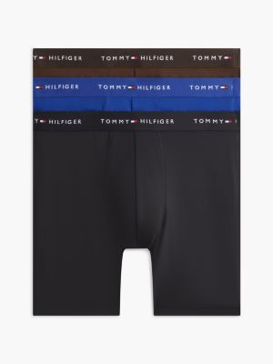 multi 3-pack signature microfibre long boxer briefs for men tommy hilfiger