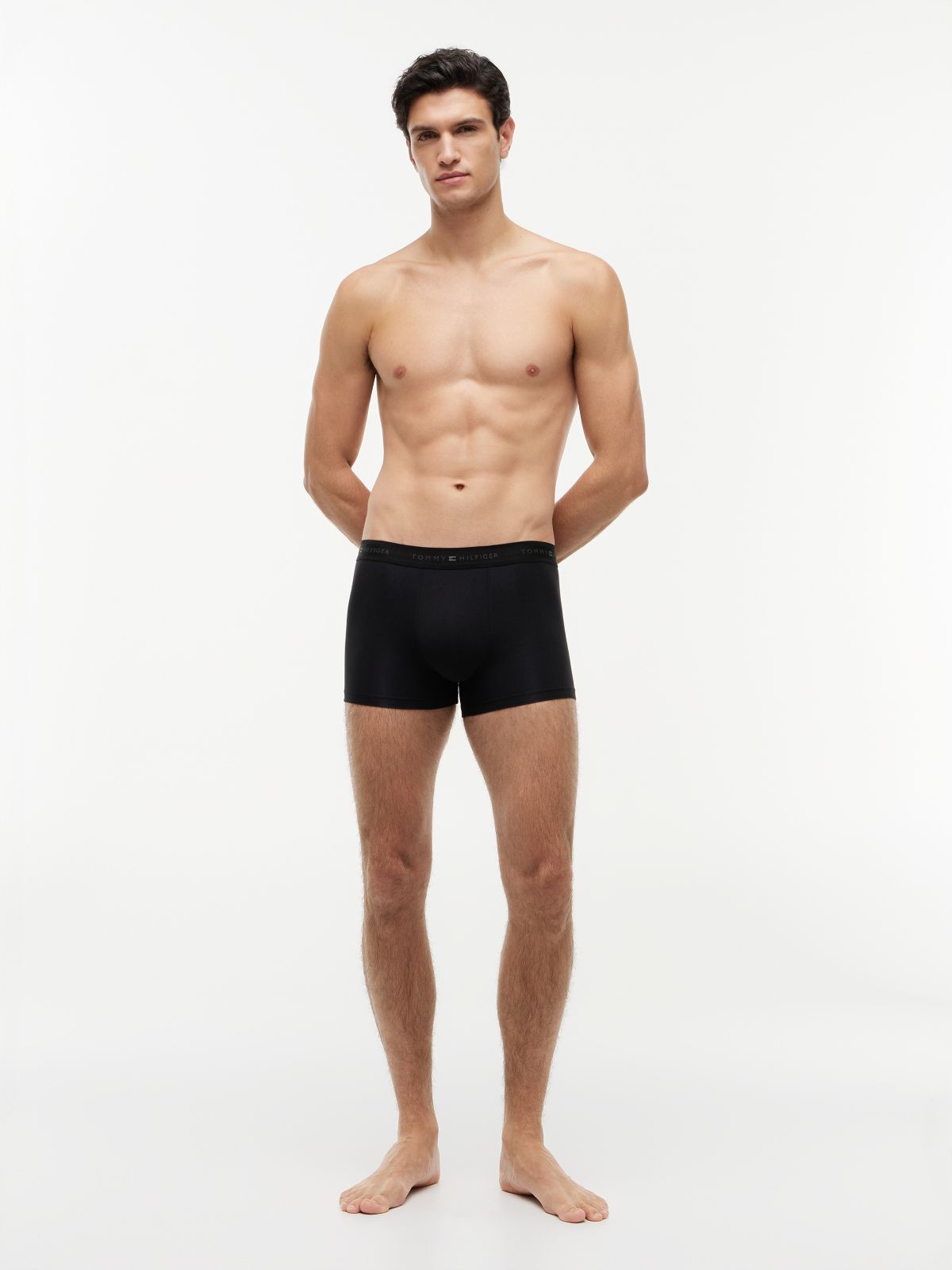 3-Pack Signature Waistband Trunks — Black
