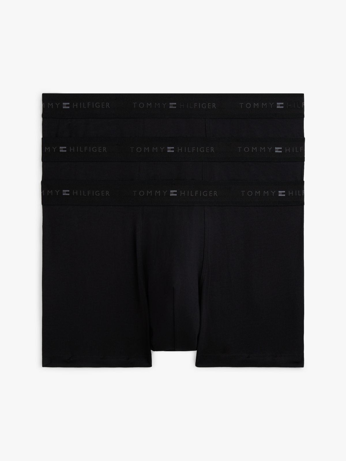 3-Pack Signature Waistband Trunks — Black