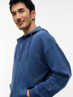 TH Original Terry Zip-Thru Lounge Hoody — Blue 3
