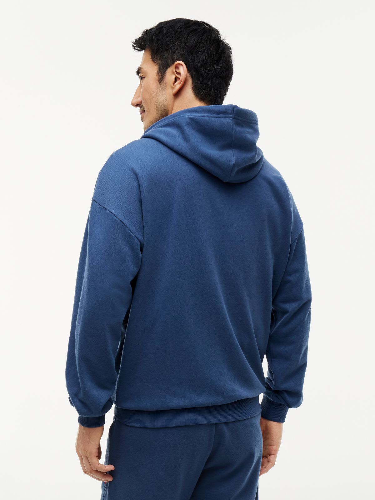 TH Original Terry Zip-Thru Lounge Hoody — Blue