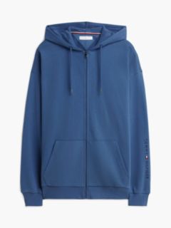 TH Original Terry Zip-Thru Lounge Hoody — Blue 5