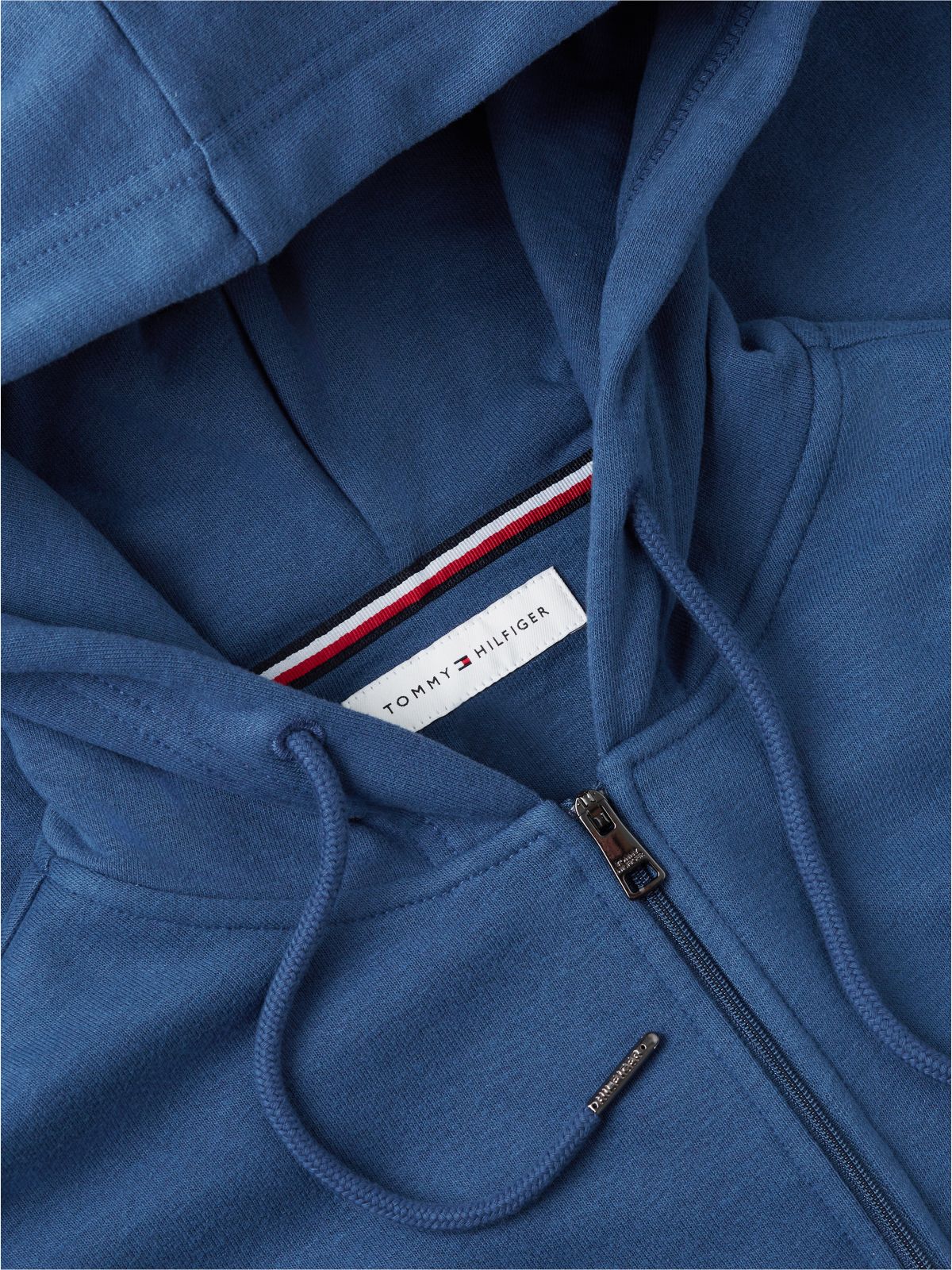 TH Original Terry Zip-Thru Lounge Hoody — Blue