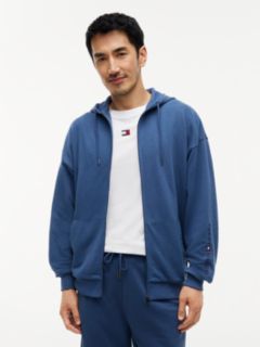 TH Original Terry Zip-Thru Lounge Hoody — Blue 1