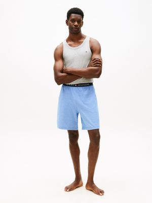 shorts lounge original in jersey a righe yellow da uomini tommy hilfiger