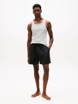 orange original pyjama met tanktop en short voor heren - tommy hilfiger