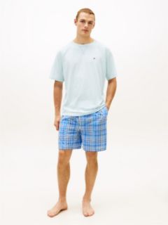 Essential T-Shirt And Print Shorts Pyjama Set — Blue 1