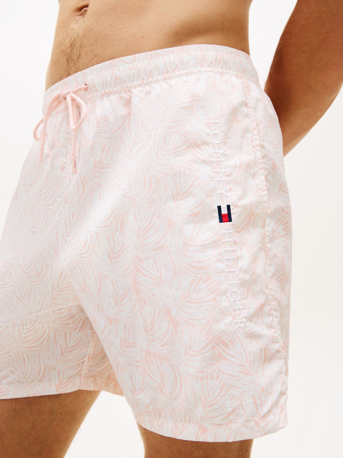 Original Print Mid Length Swim Shorts — Pink