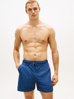 blue original ripstop mid length swim shorts for men tommy hilfiger