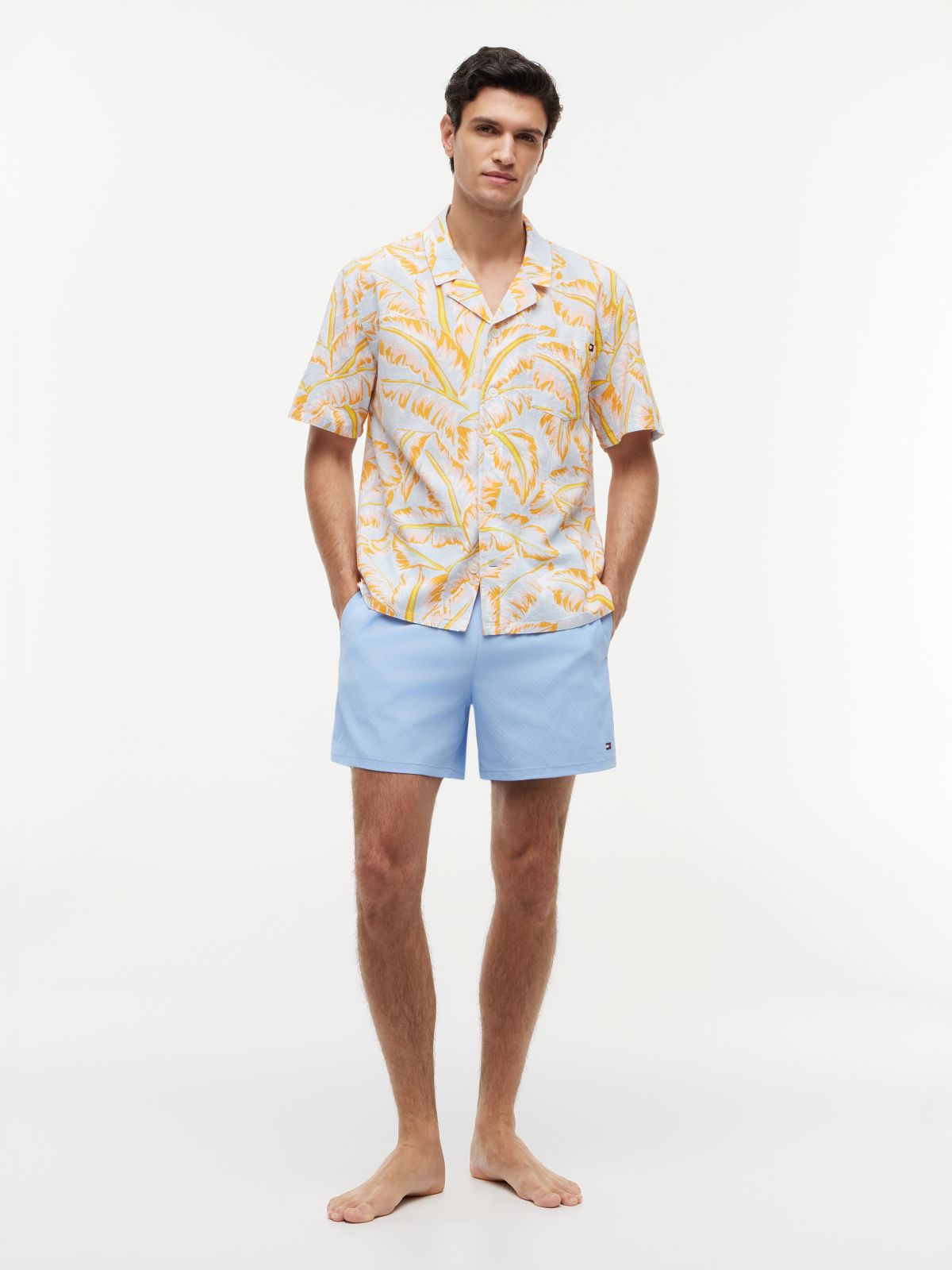Essential Print Bowling Shirt — Blue