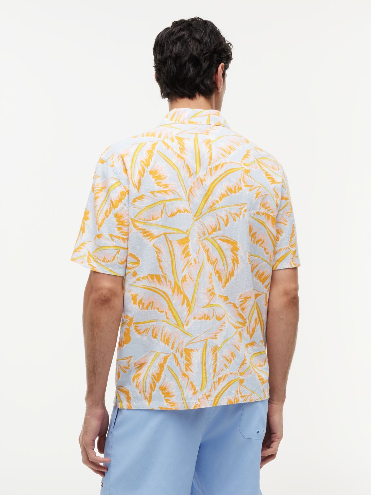 Essential Print Bowling Shirt — Blue