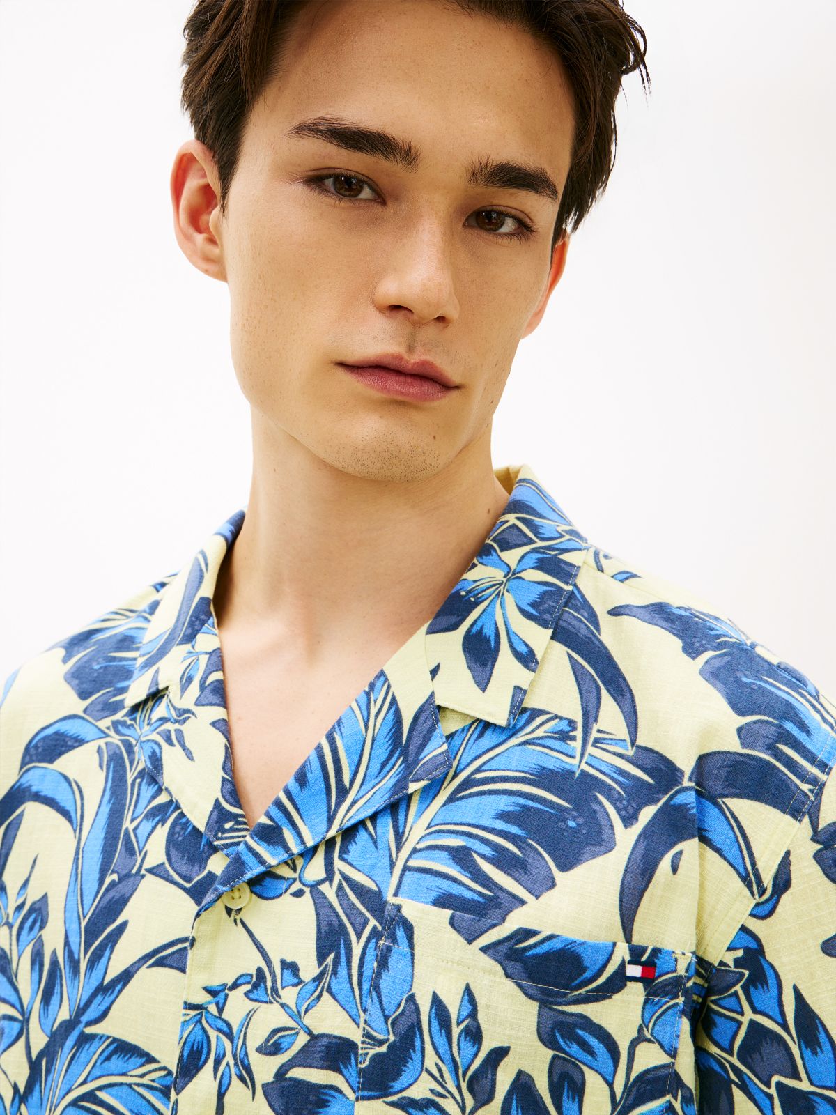 Essential Print Bowling Shirt — Yellow