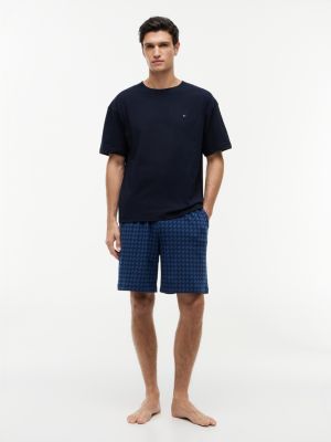 gold original jersey-pyjama mit print-shorts für herren - tommy hilfiger
