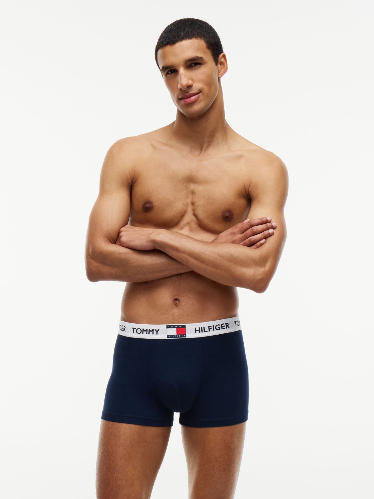 3-Pack Heritage Logo Waistband Trunks — Blue