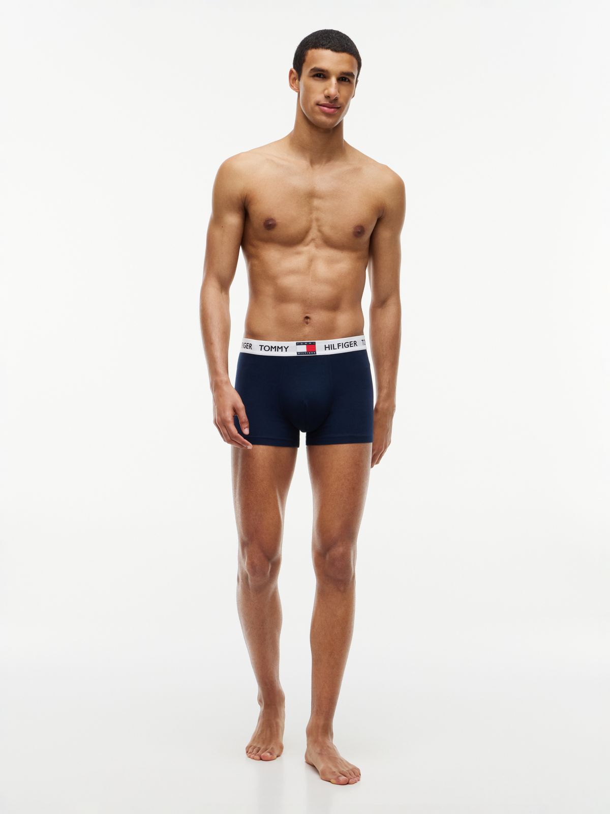 3-Pack Heritage Logo Waistband Trunks — Blue
