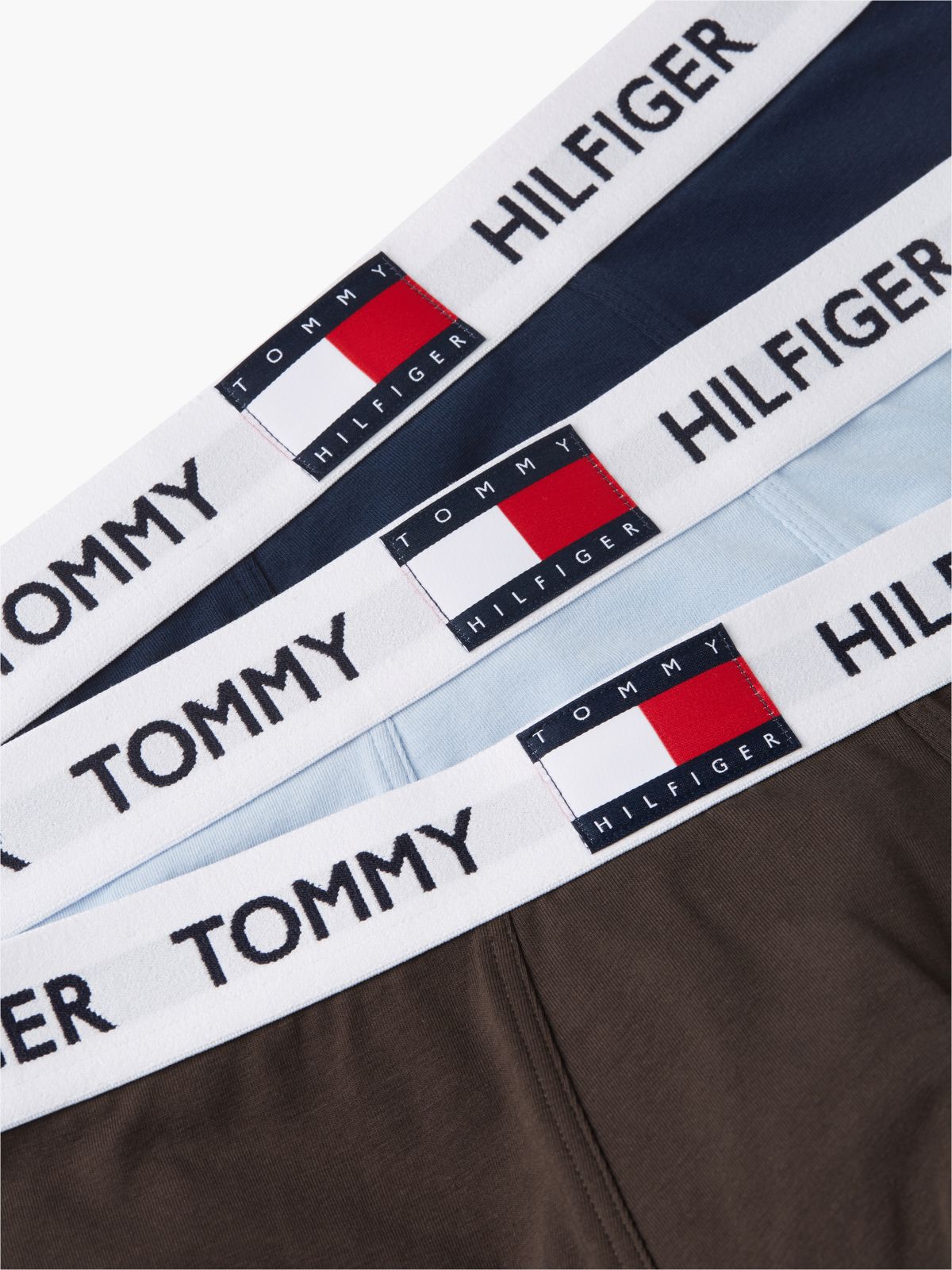 3-Pack Heritage Logo Waistband Trunks — Blue