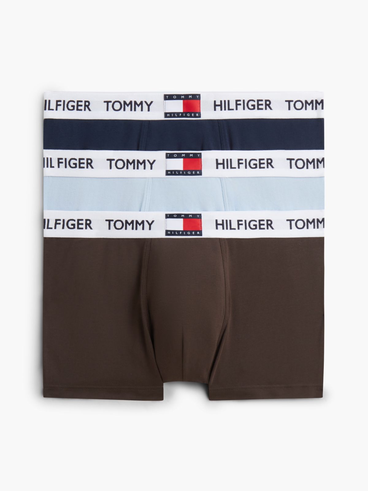 3-Pack Heritage Logo Waistband Trunks — Blue