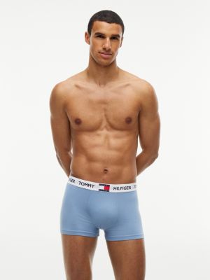 pink 3-pack heritage logo waistband trunks for men tommy hilfiger