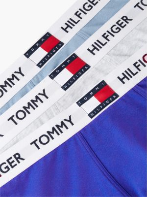 pink 3-pack heritage logo waistband trunks for men tommy hilfiger