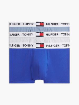 pink 3-pack heritage logo waistband trunks for men tommy hilfiger