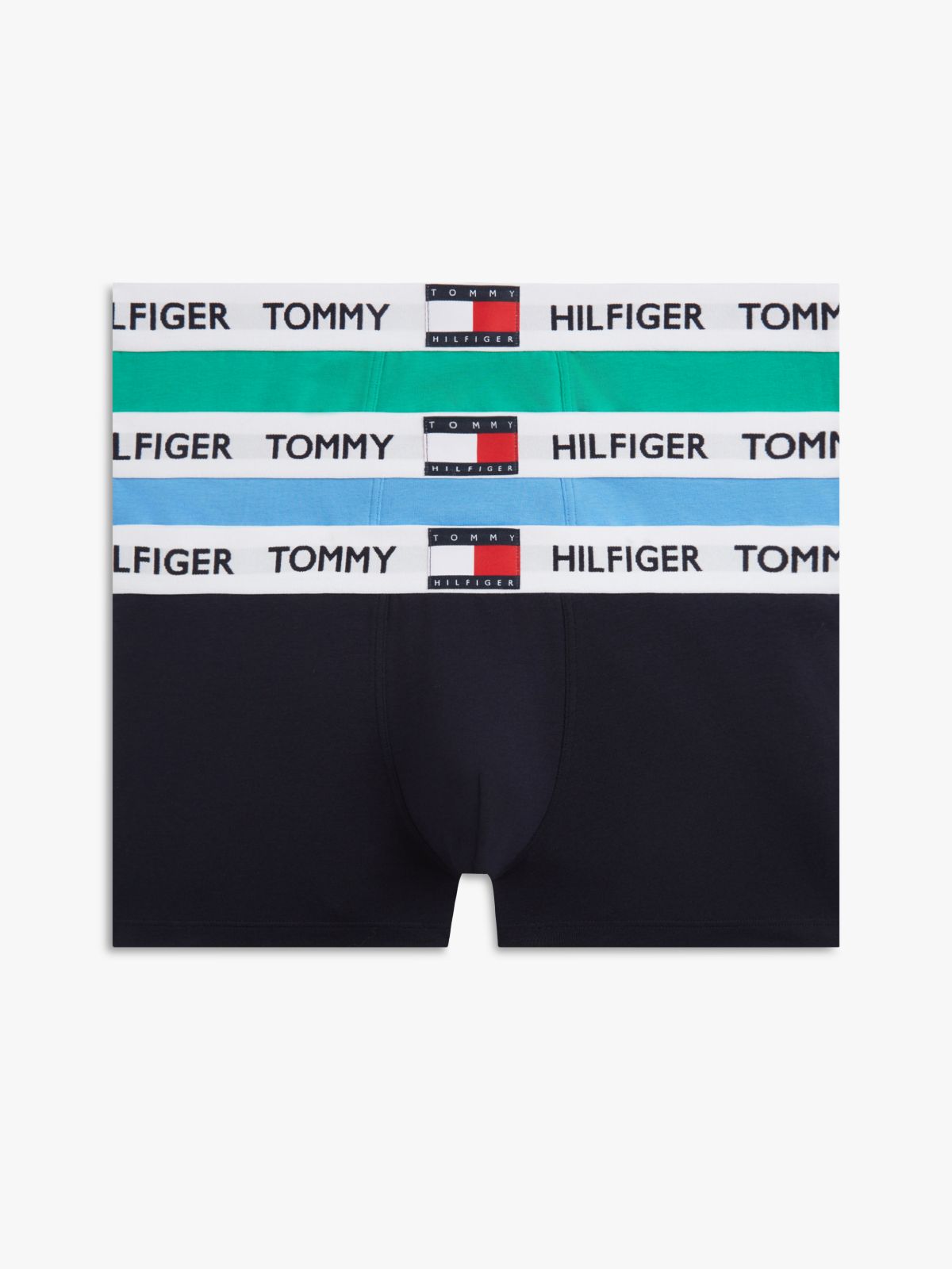 3-Pack Heritage Logo Waistband Trunks — Purple