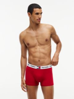 3-Pack Heritage Logo Waistband Trunks — Red 7