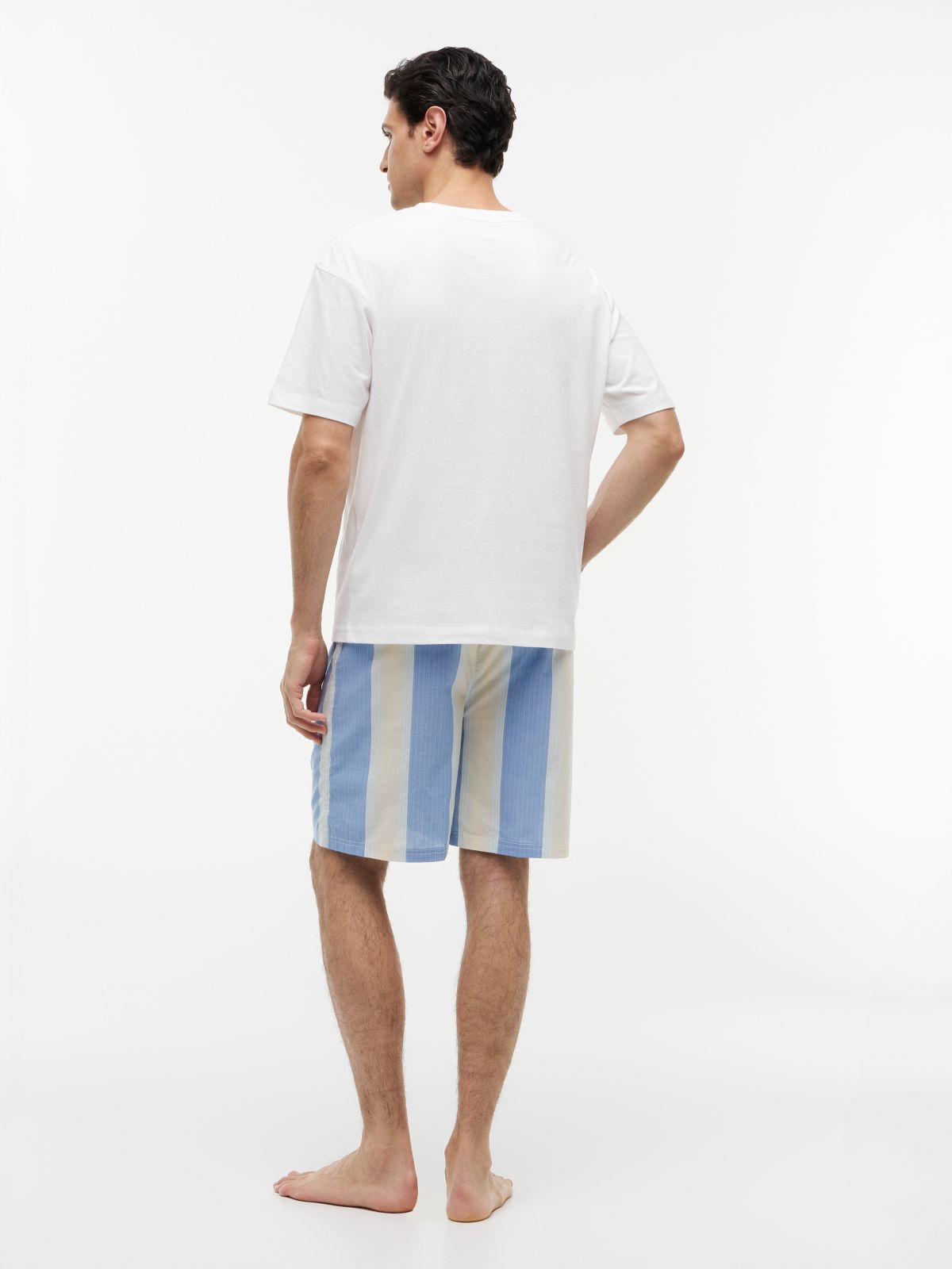 TH Original Print Shorts Pyjama Set — White