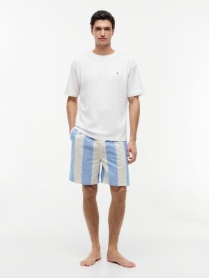 orange original pyjama met print voor heren - tommy hilfiger