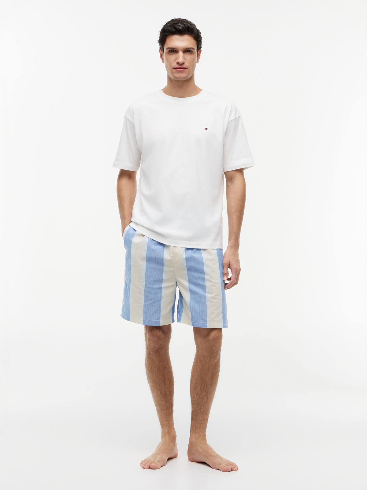 TH Original Print Shorts Pyjama Set — White