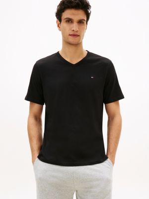 geel set van 3 jersey t-shirts met v-hals voor heren - tommy hilfiger