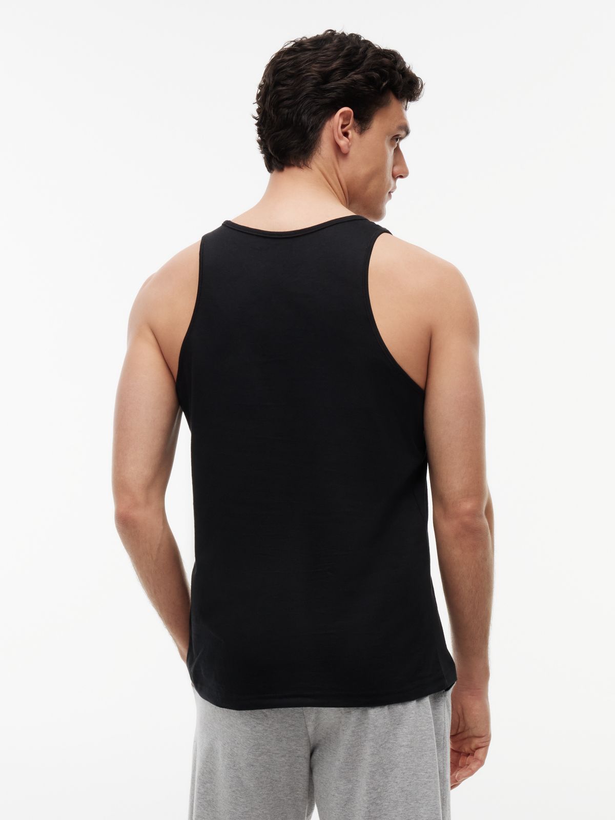 3-Pack Signature Lounge Tank Tops — Black