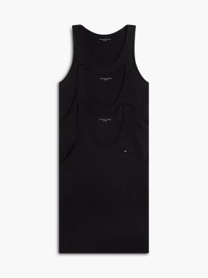  black 3-pack signature lounge tank tops for men tommy hilfiger