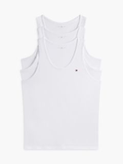 3-Pack Signature Lounge Tank Tops — White 1