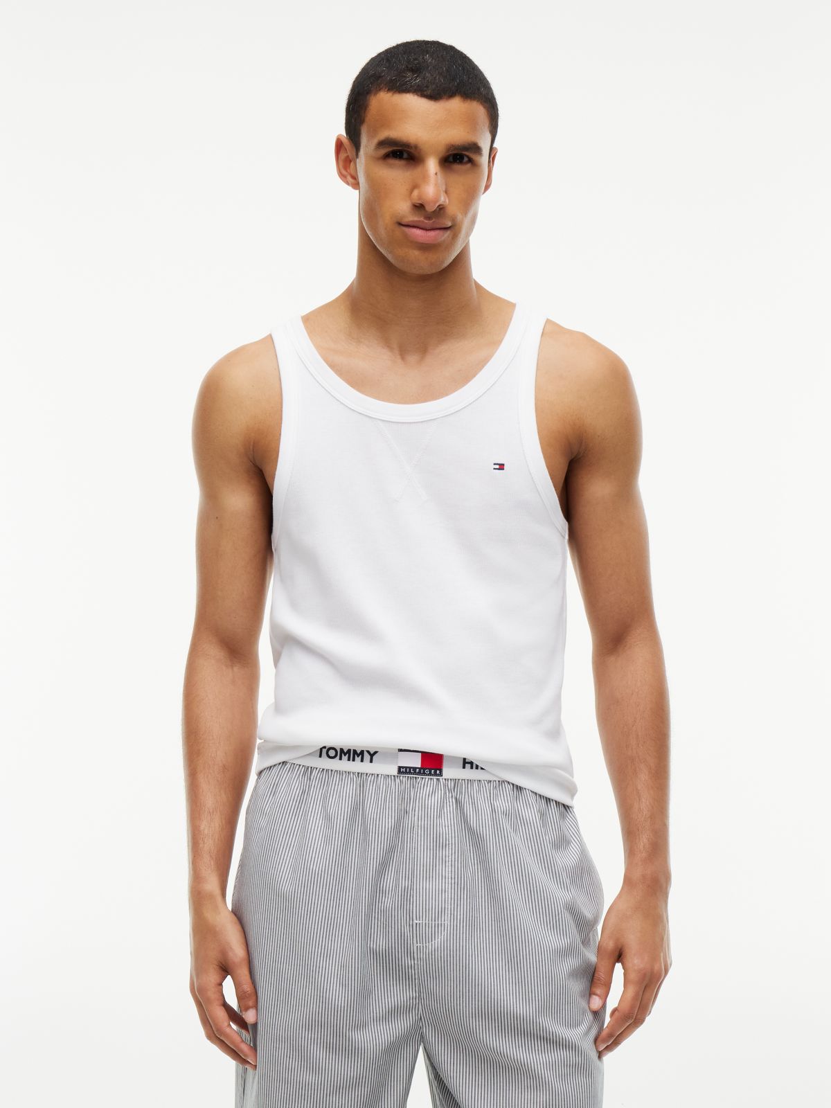 2-Pack Signature Ribbed Lounge Tank Tops — Black